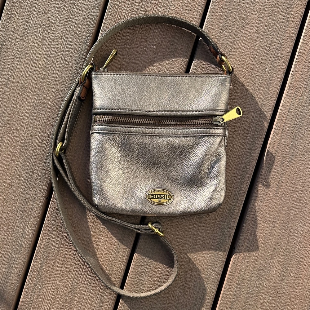 Fossil Bronze Crossbody Bag